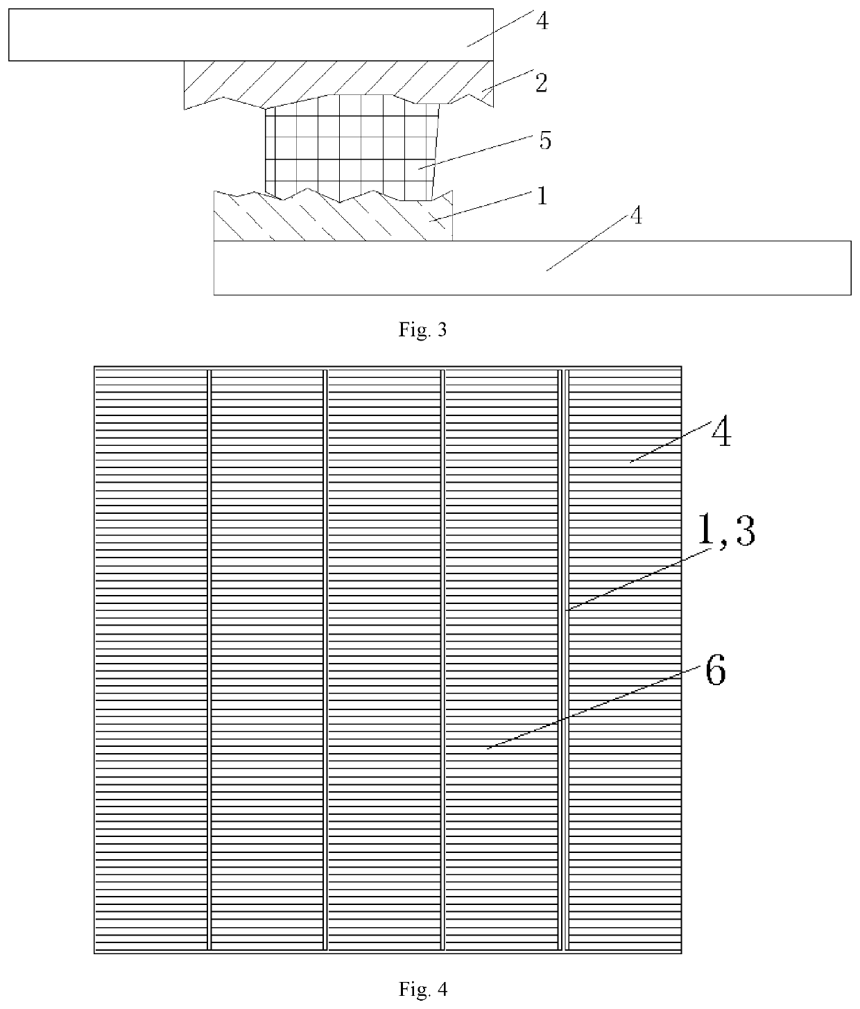 Interconnection structure between shingled solar cell slices and solar cell with interconnection structure