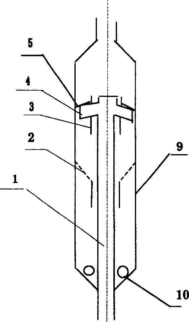 Gas-solid cyclone fast separation device for lifting pipe