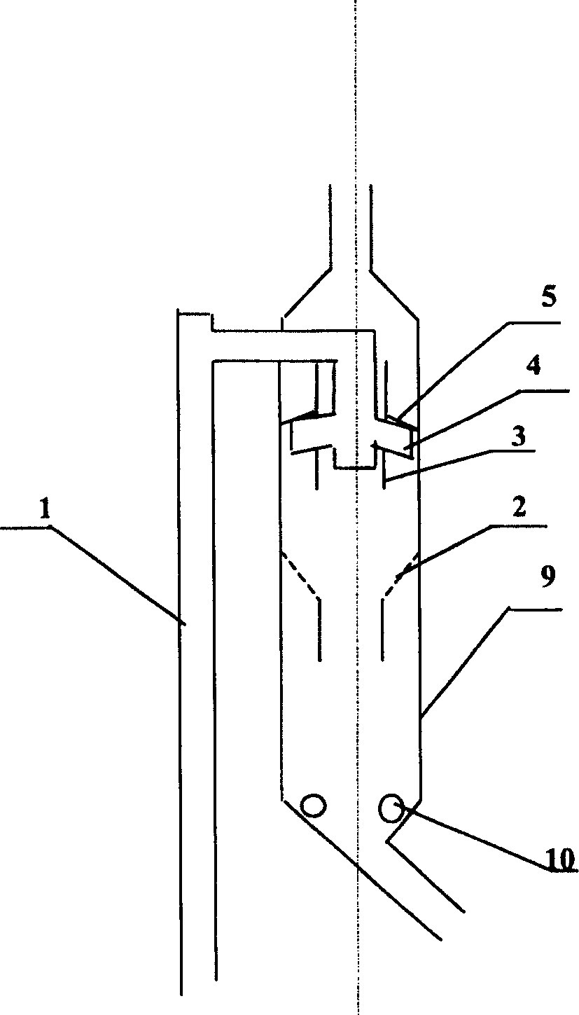 Gas-solid cyclone fast separation device for lifting pipe