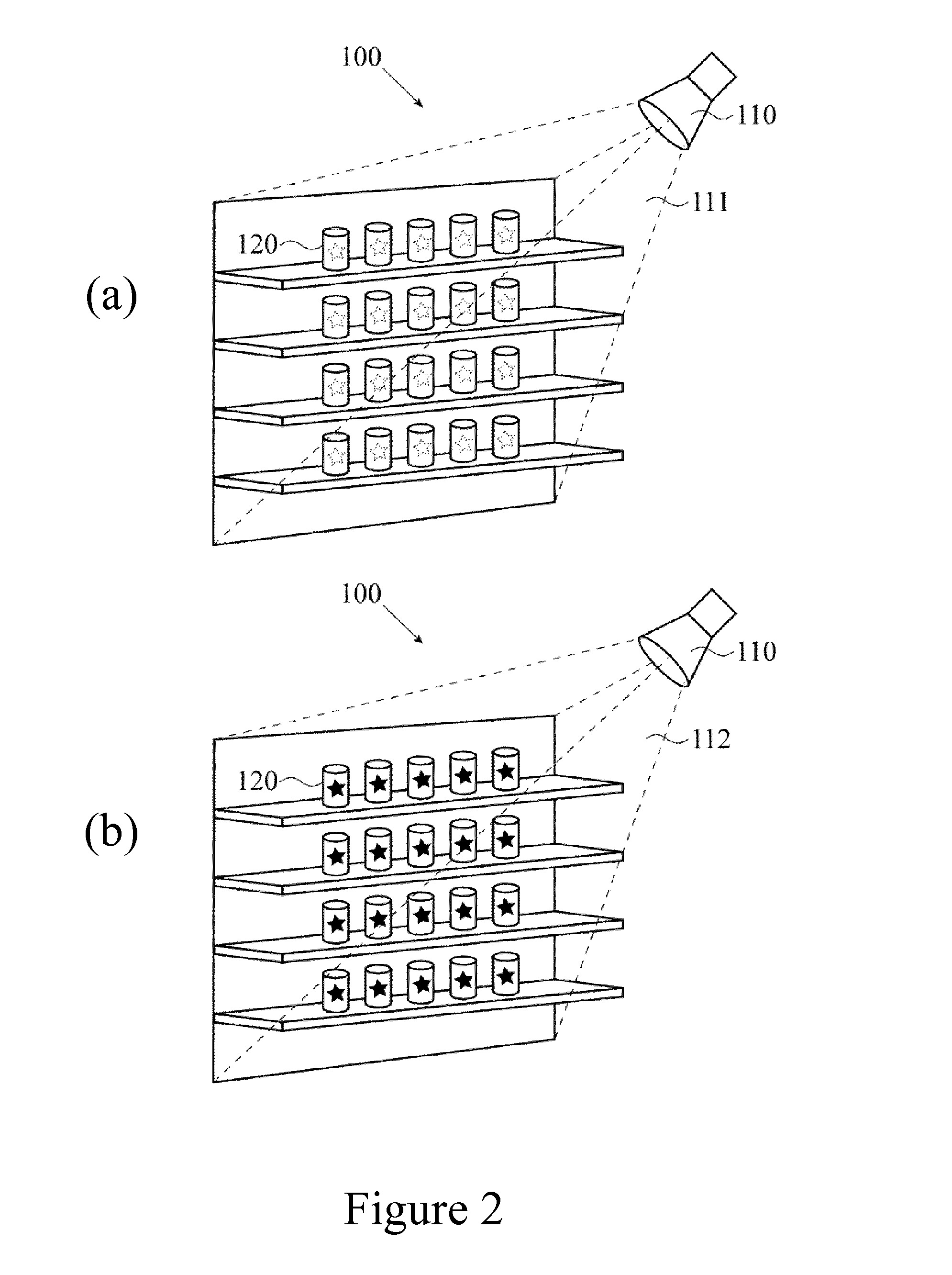 Arrangement for changing the visual appearance of a target object