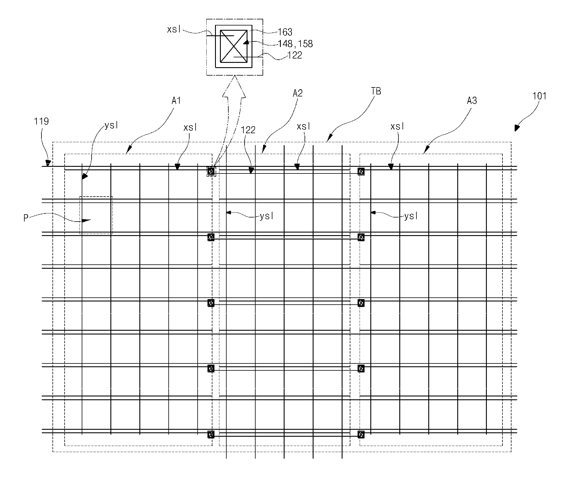 Substrate for in-cell type touch sensor liquid crystal display device and method of fabricating the same