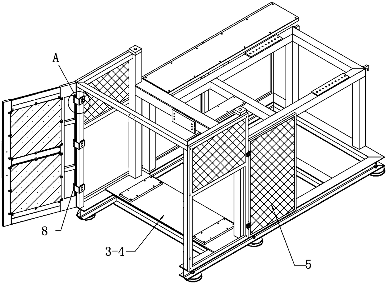 Machine frame for blowing molding machine