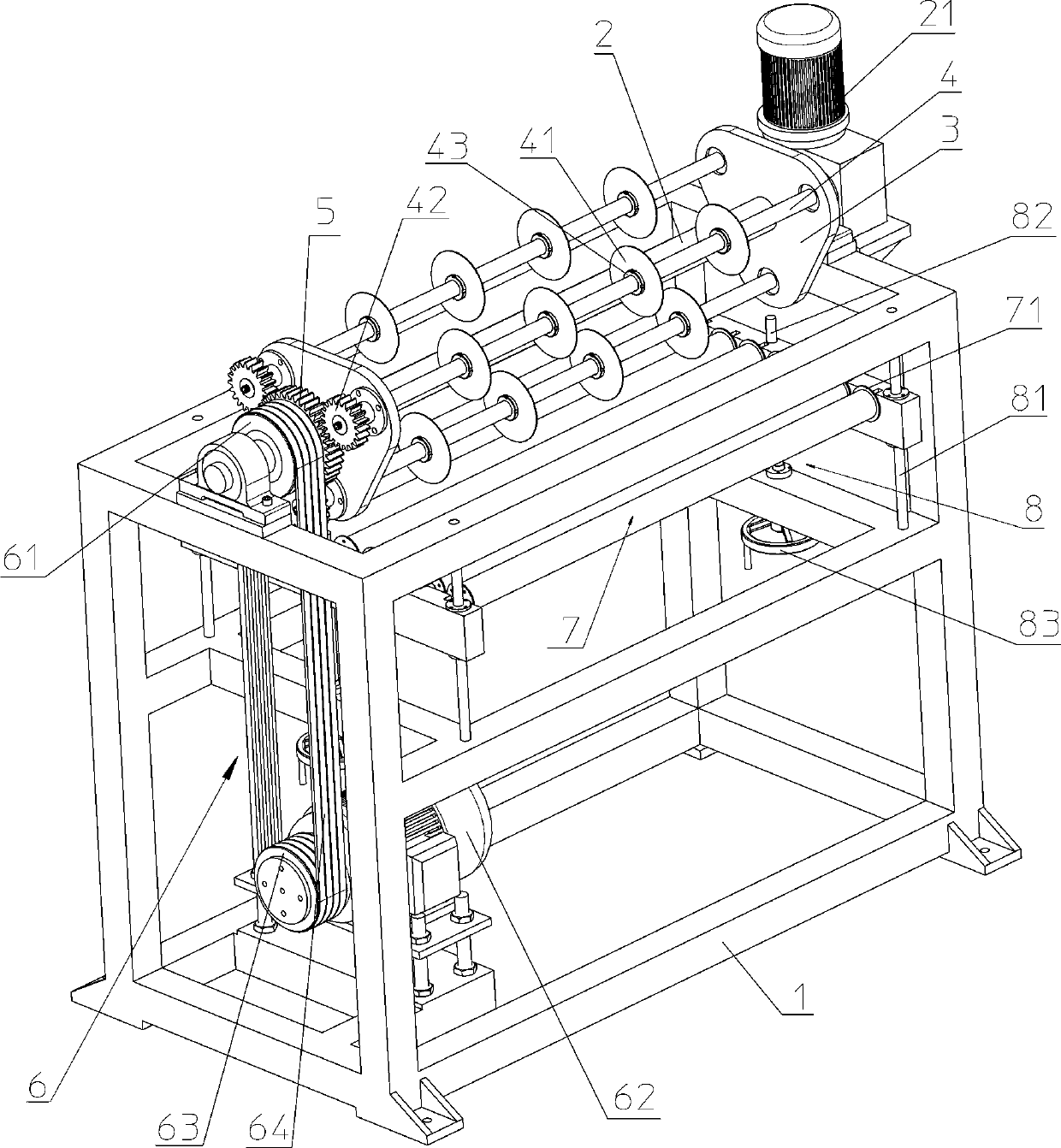Online grooving machine for section bars
