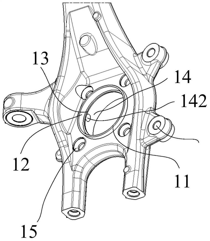 Sealing structure for end of hub bearing and automobile
