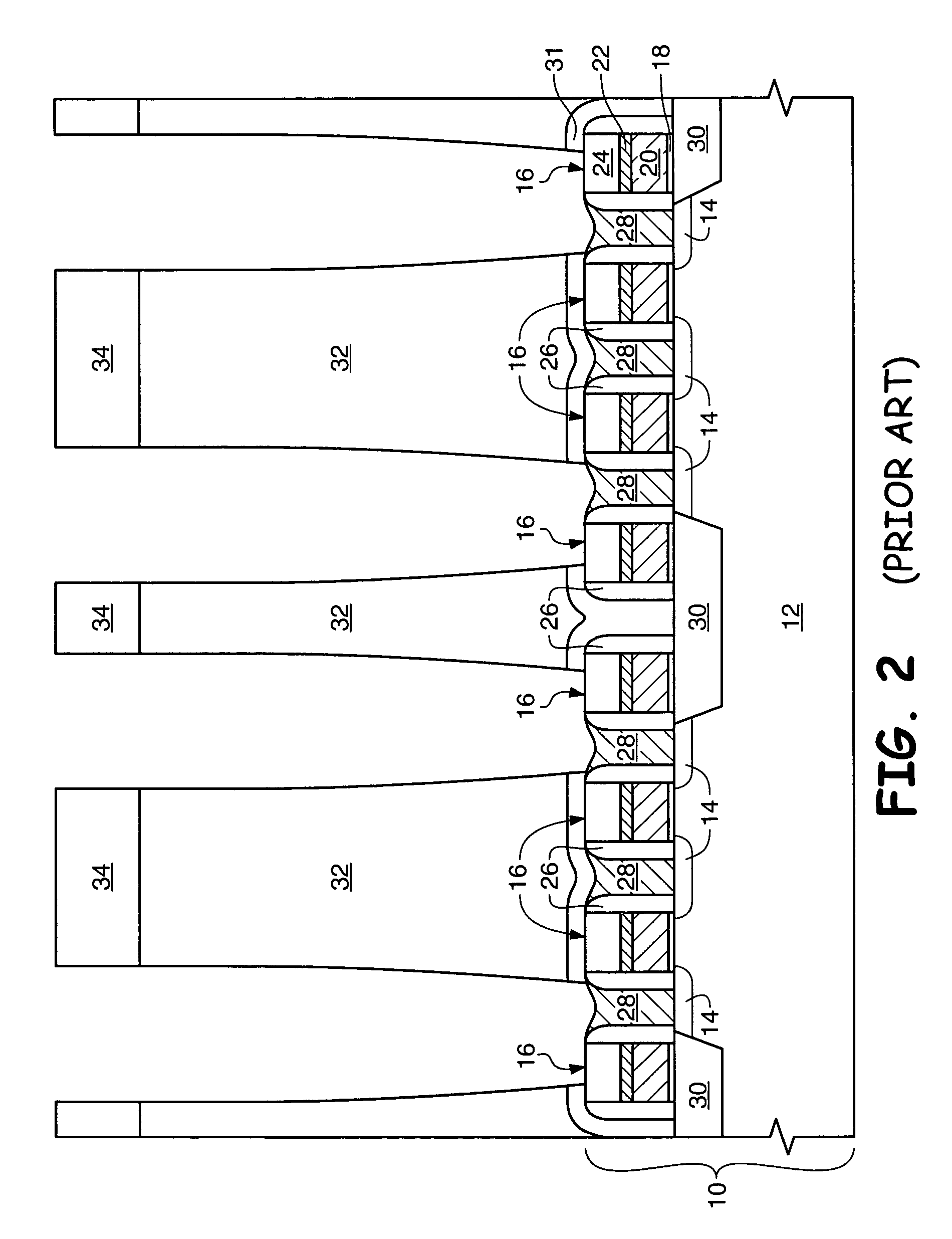 Support for vertically oriented capacitors during the formation of a semiconductor device