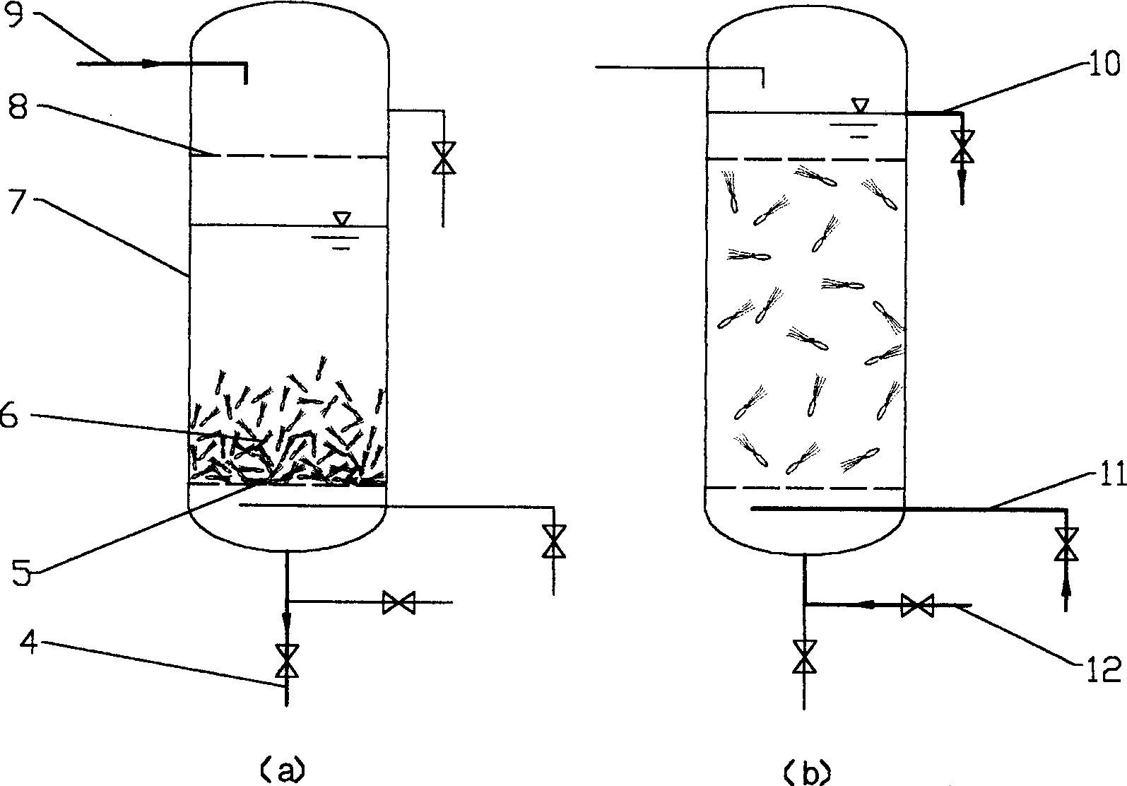Fibrous filtering material for water treatment