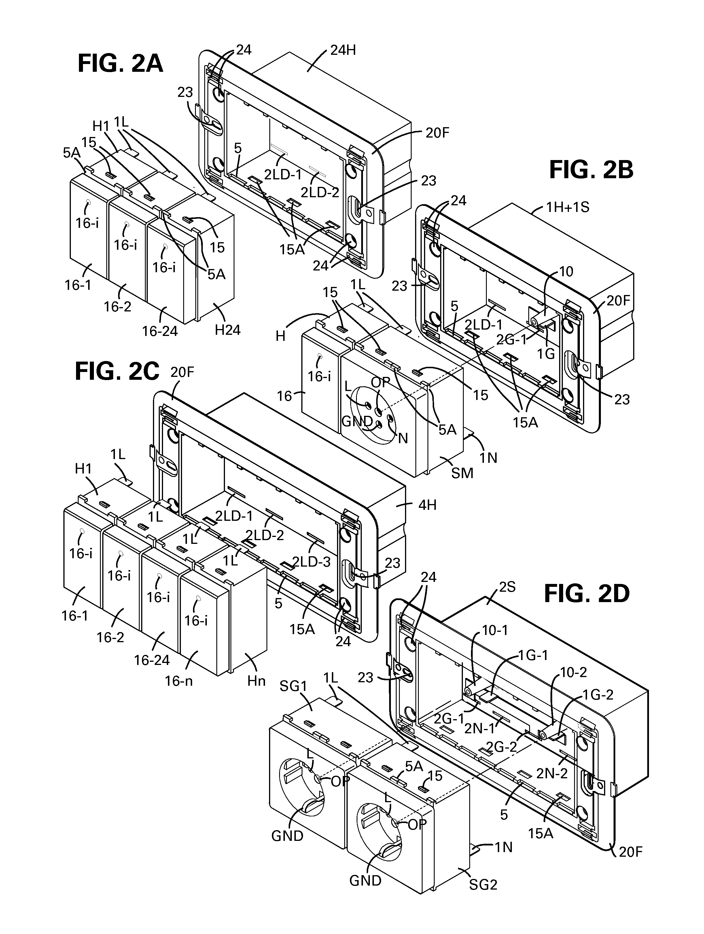 Intelligent Support Box for Electric Hybrid Switches, Power Outlets and Combinations Thereof