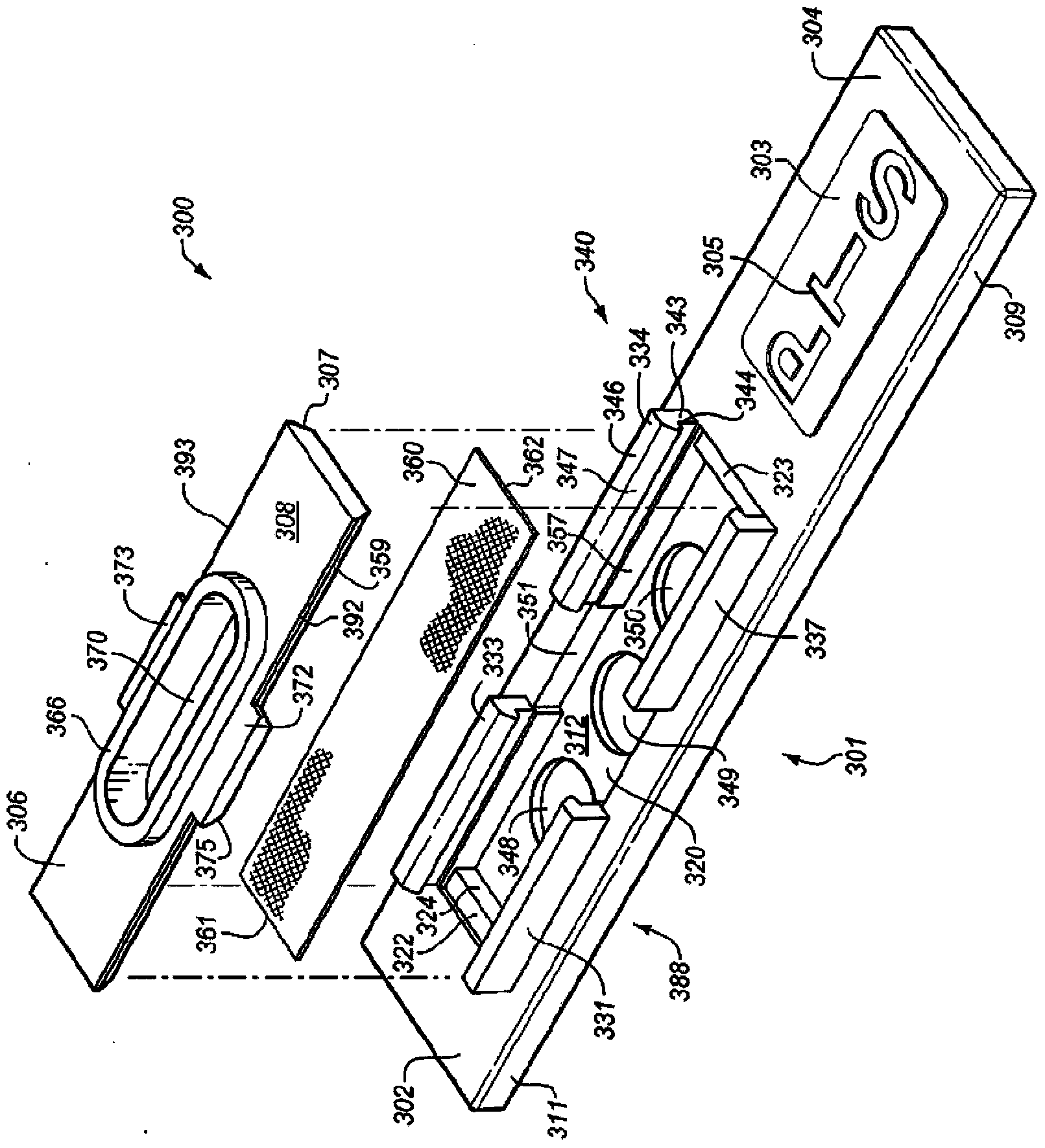 Blood separation system and method for a dry test strip