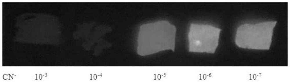 A kind of cyanide ion fluorescence detection test paper modified by pillar aromatics and its preparation method and detection method