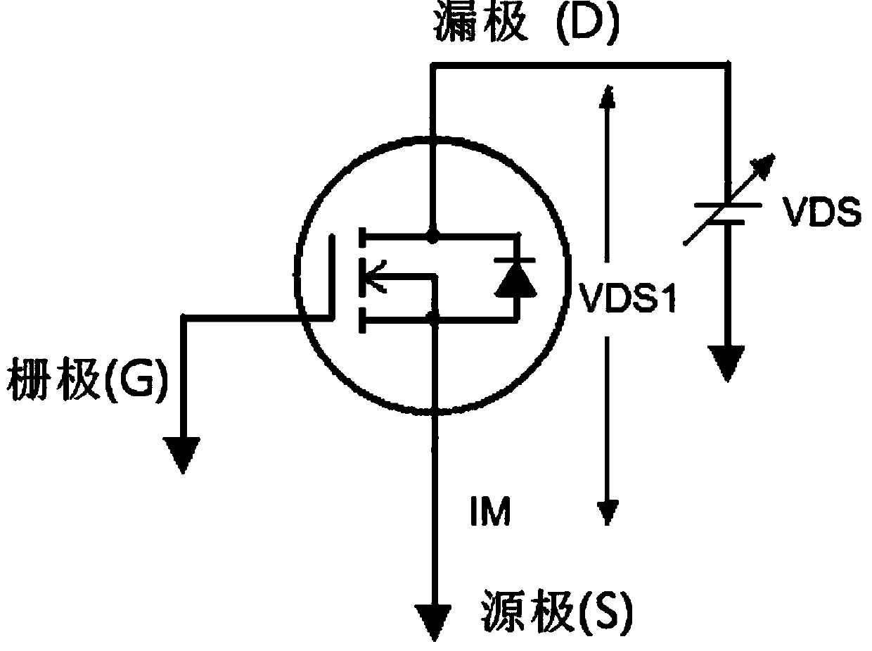 Method for measuring vertical double-diffusion MOSFET