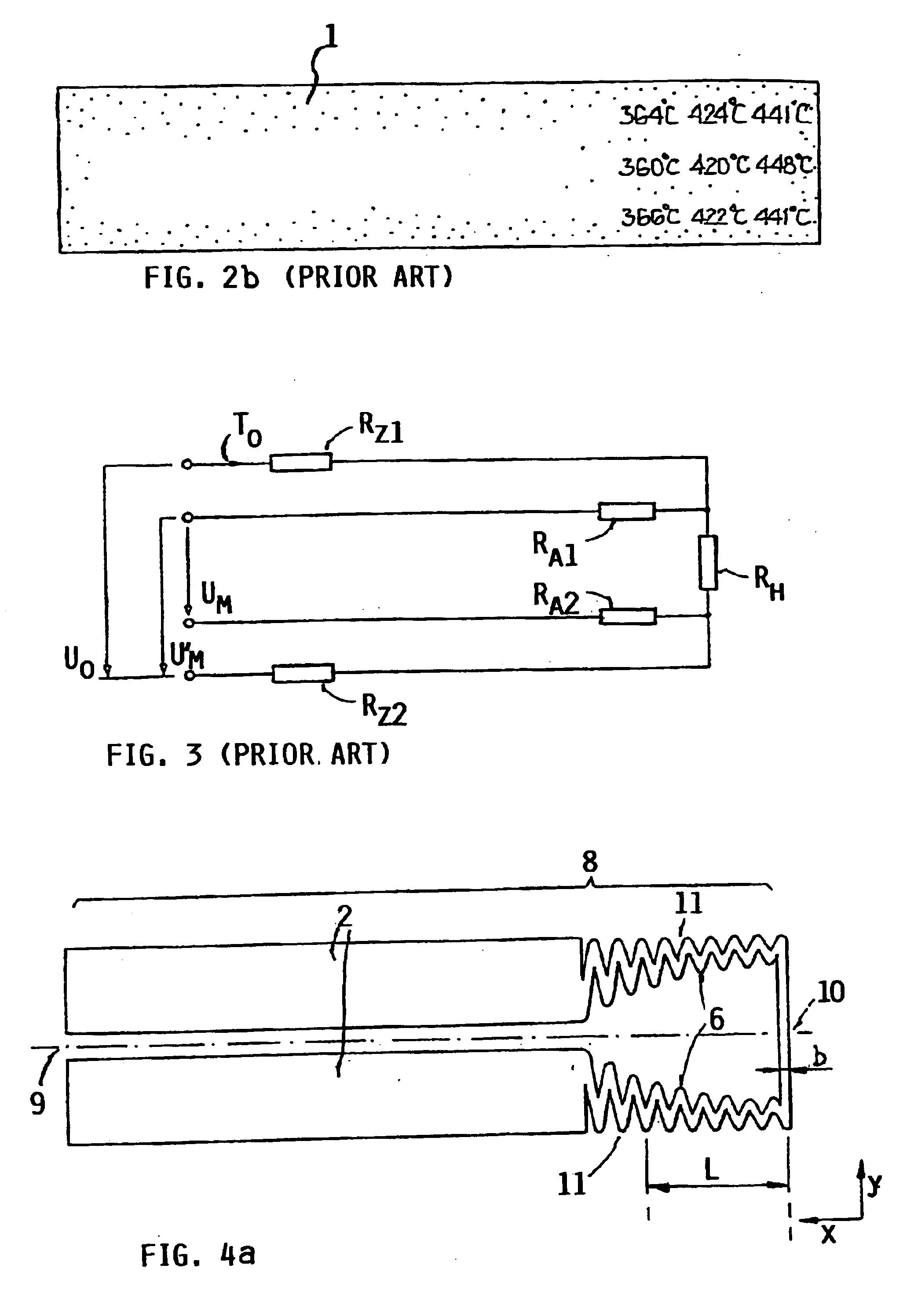 Arrangement of a heating layer for a high-temperature gas sensor