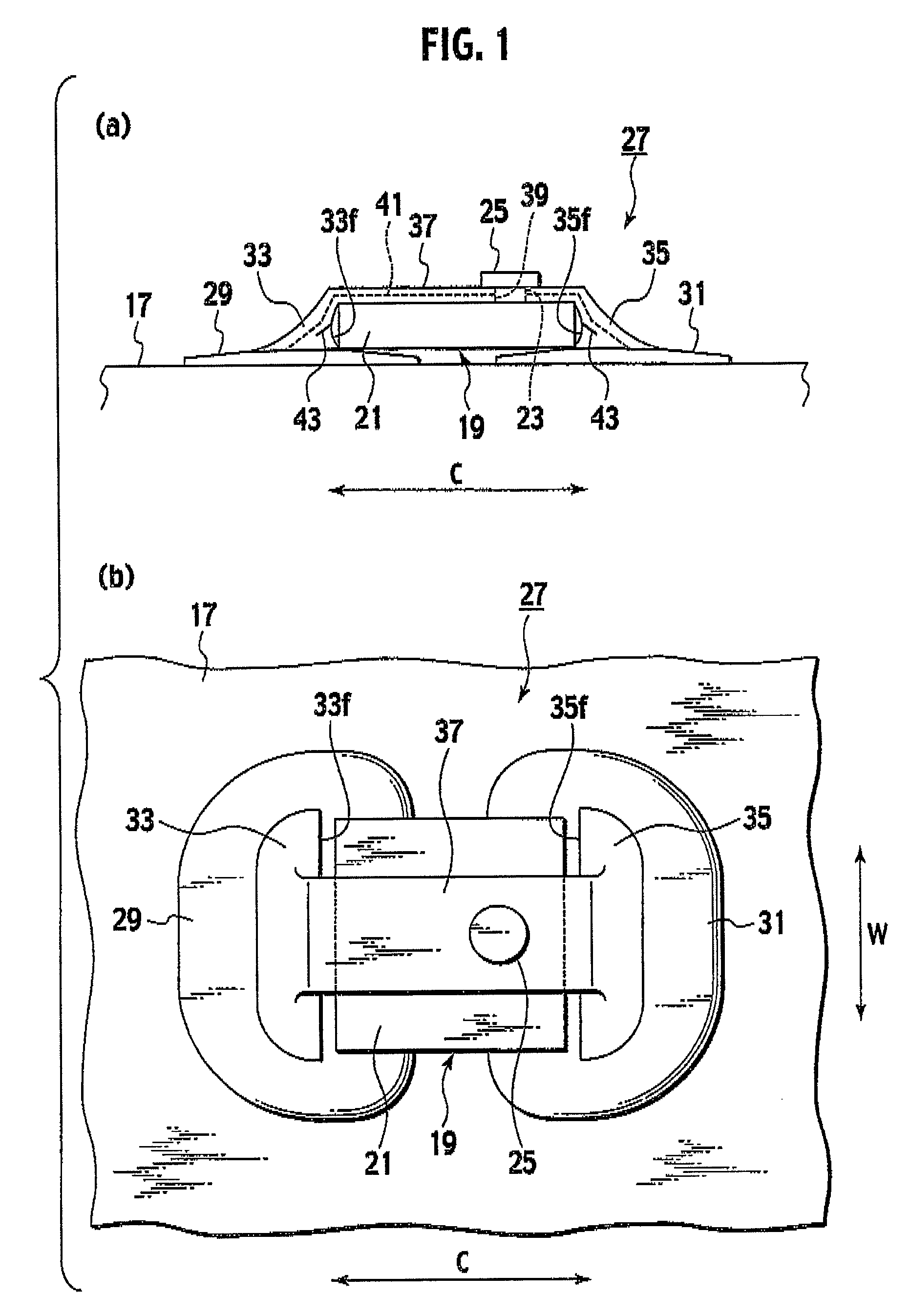 Mounting structure of electronic device, and pneumatic tire onto which electronic device is mounted by such mounting structure