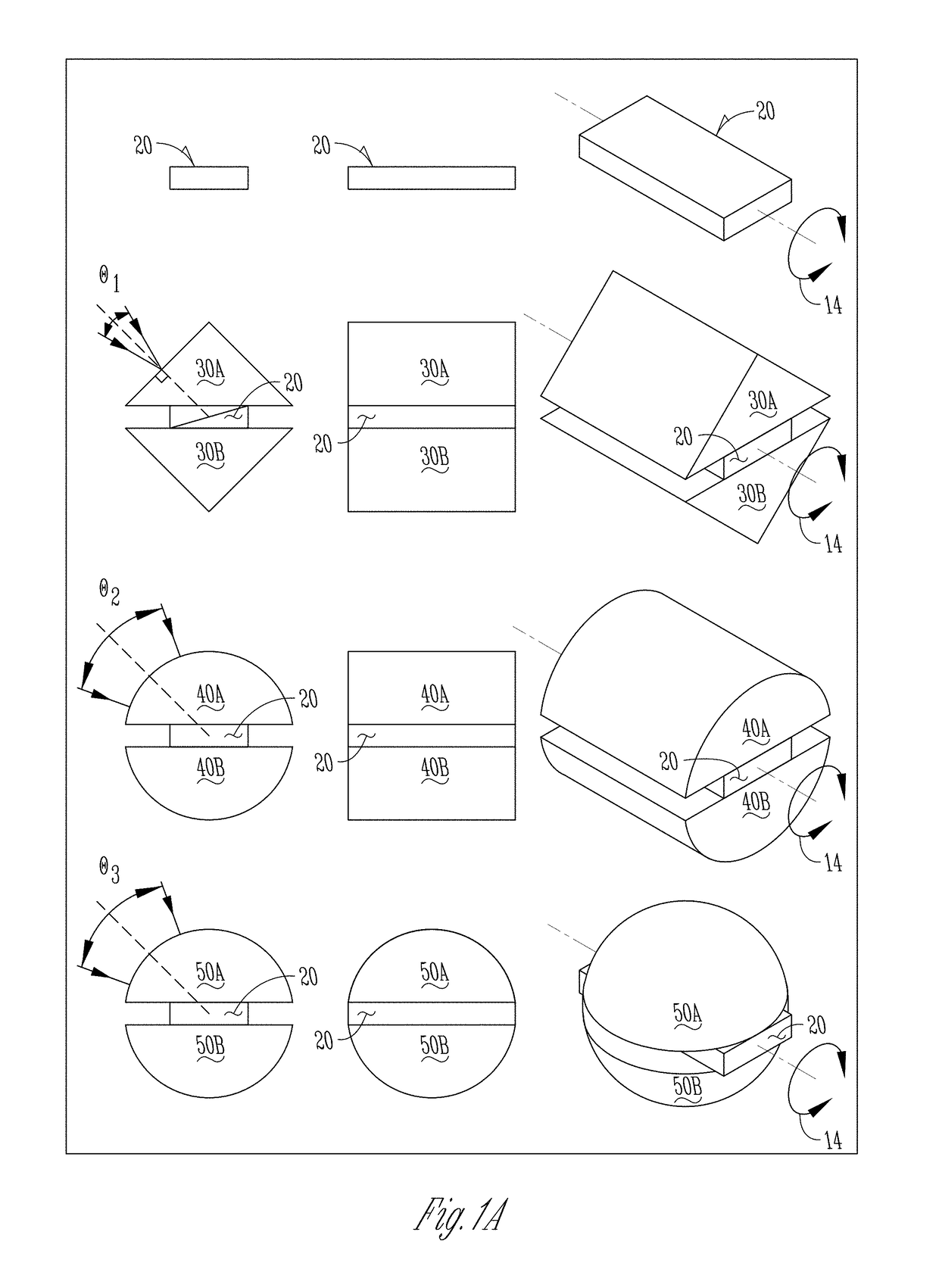 Double lens device for tunable harmonic generation of laser beams in KBBF/RBBF crystals or other non-linear optic materials