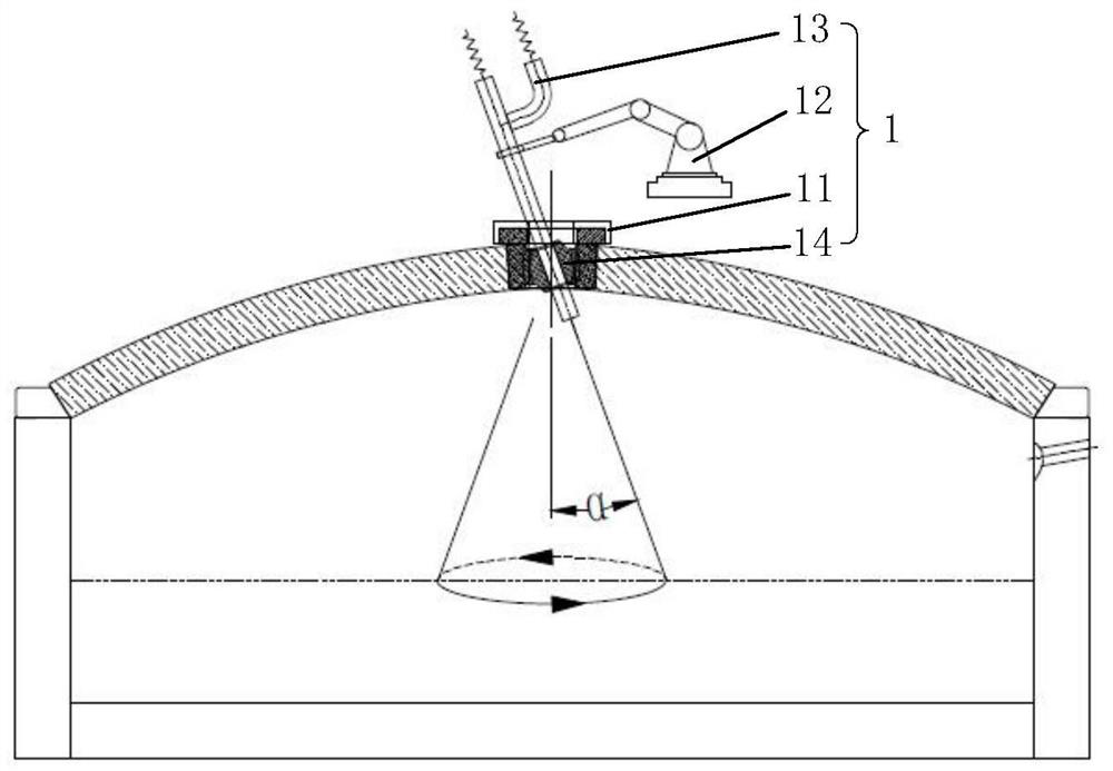 Rotary combustion device, kiln and rotary combustion method of kiln