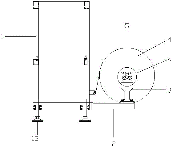 Pipe bagging machine bag feeding mechanism with external charging barrel
