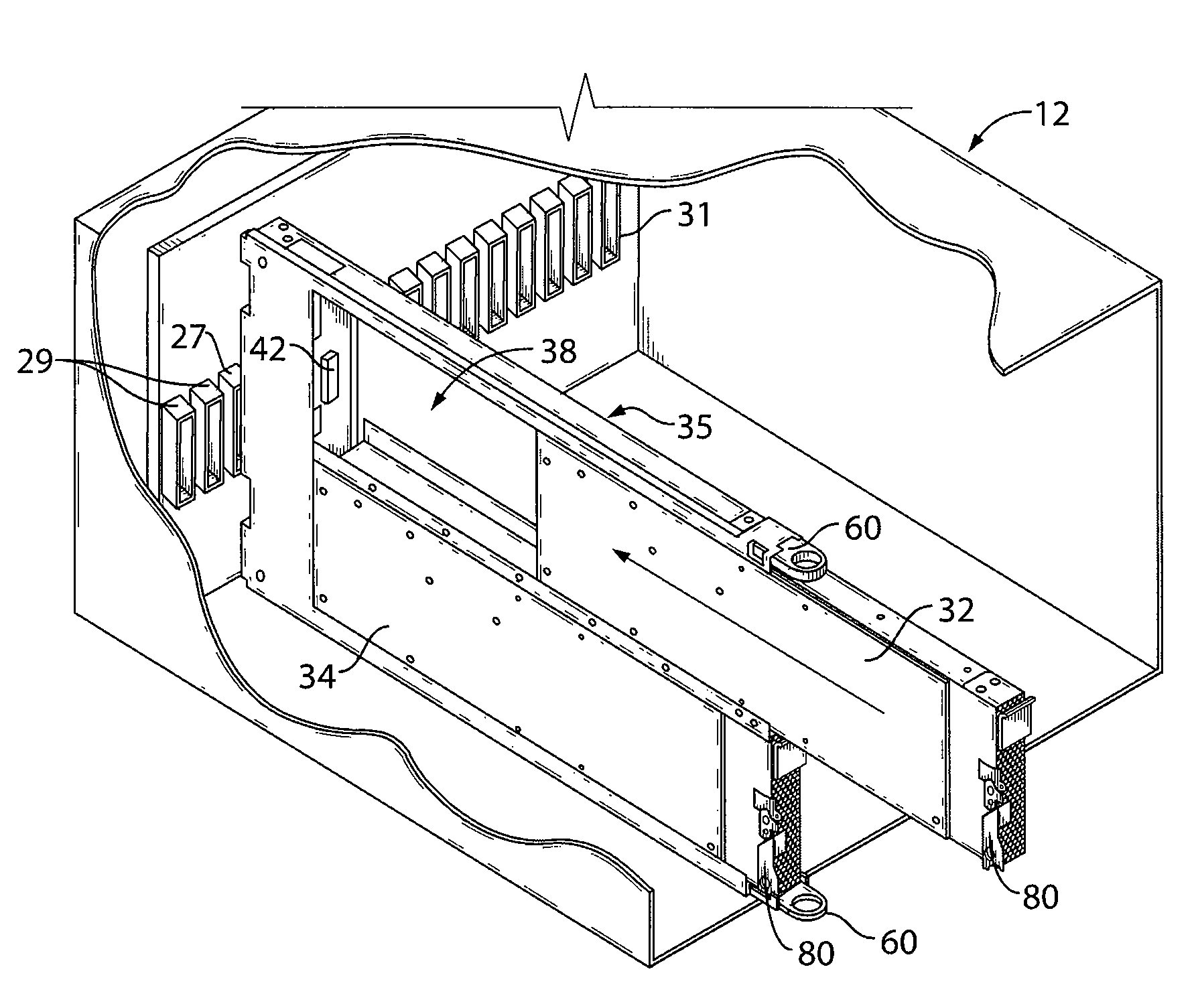 Design structure for an interposer for expanded capability of a blade server chassis system