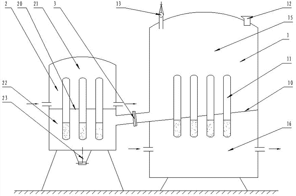 Comprehensive treatment device of industrial waste salt based on high temperature heat pipe