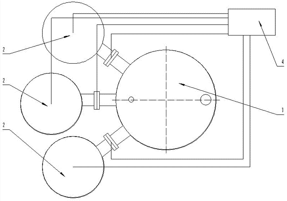 Comprehensive treatment device of industrial waste salt based on high temperature heat pipe