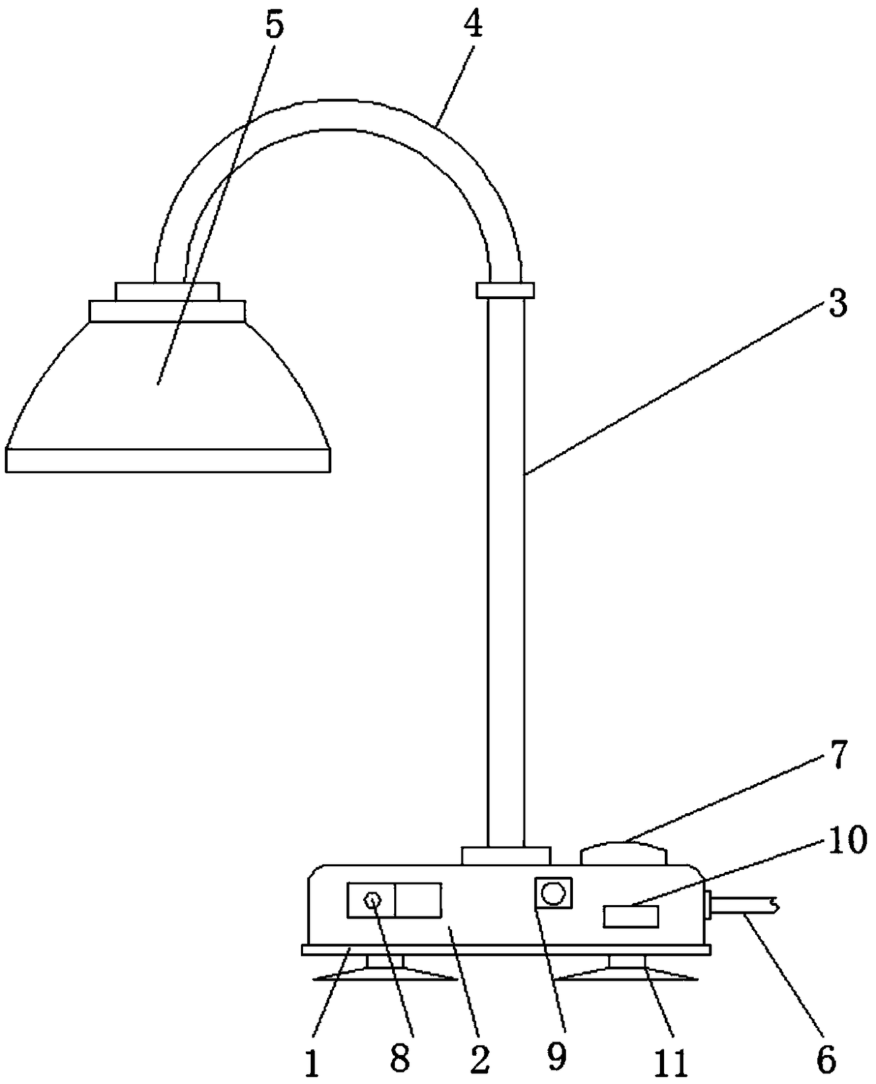 Desktop auxiliary table lamp with stay-up late reminding function