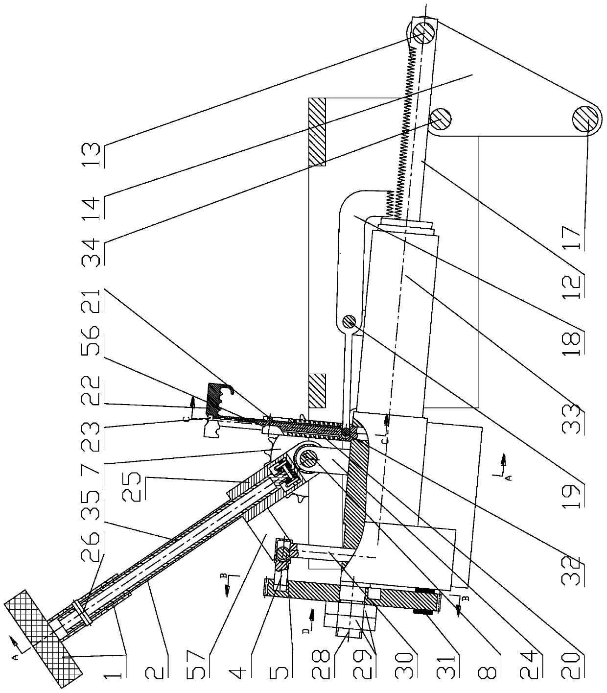 Manual and electric dual-purpose omni-directional moving opposite-wheel control mechanism of carrier mobile equipment