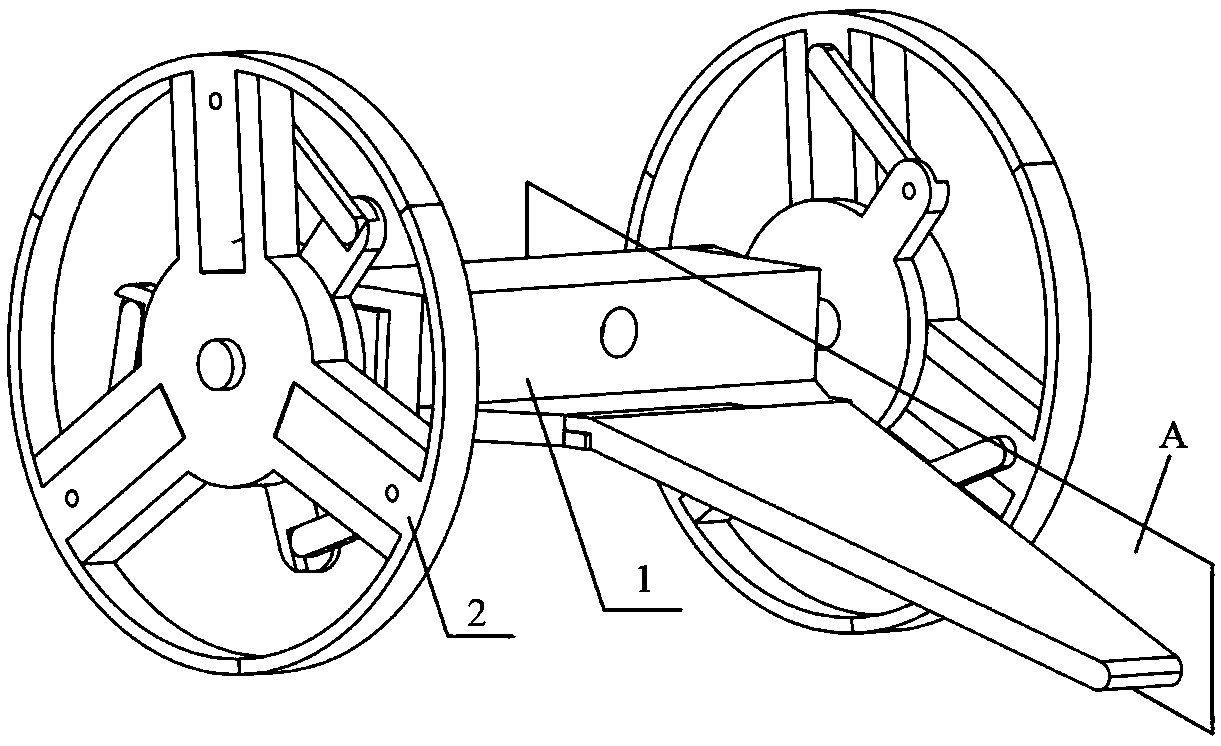 A mobile obstacle-surpassing robot with variable wheel diameter and detachable rim