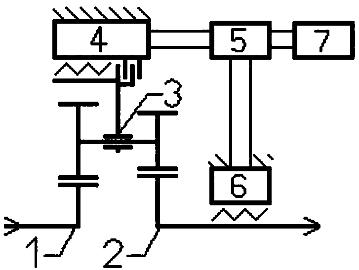 Special-shaped single-row one-gear hybrid device