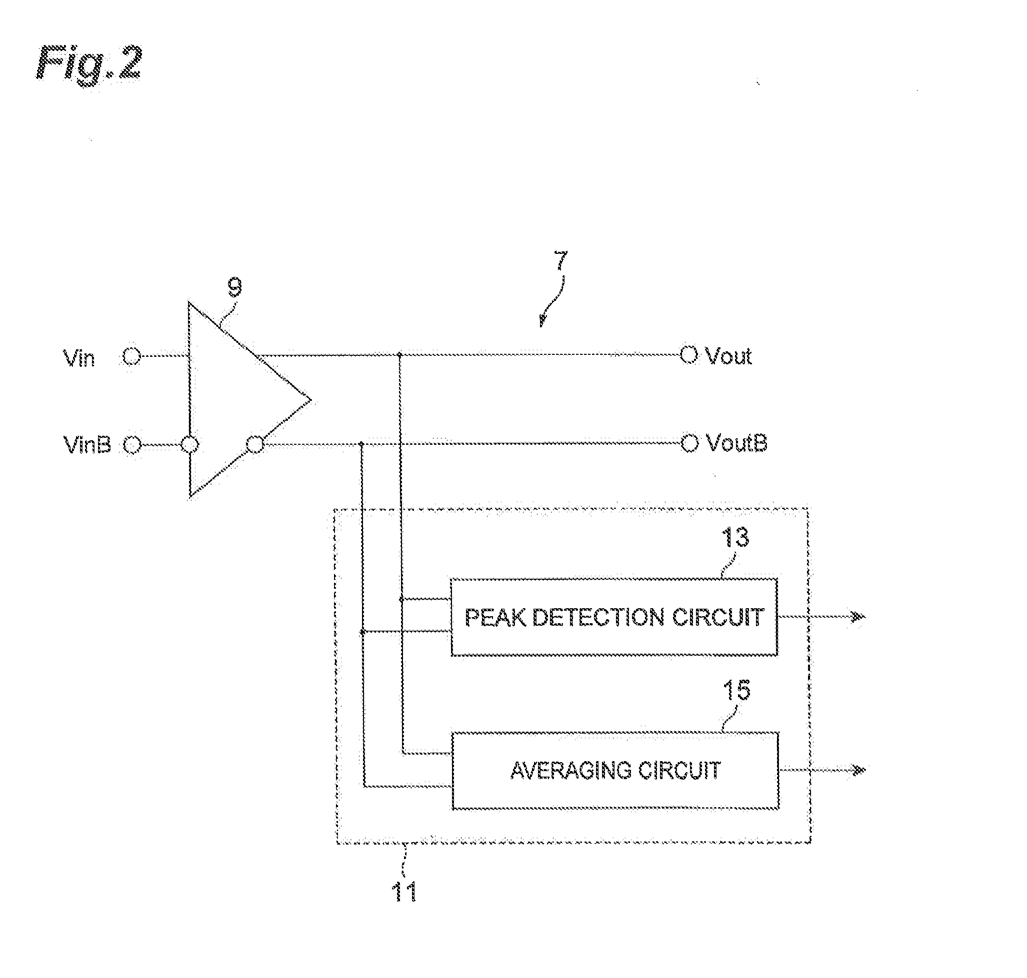 Detection circuit for detecting signal amplitude