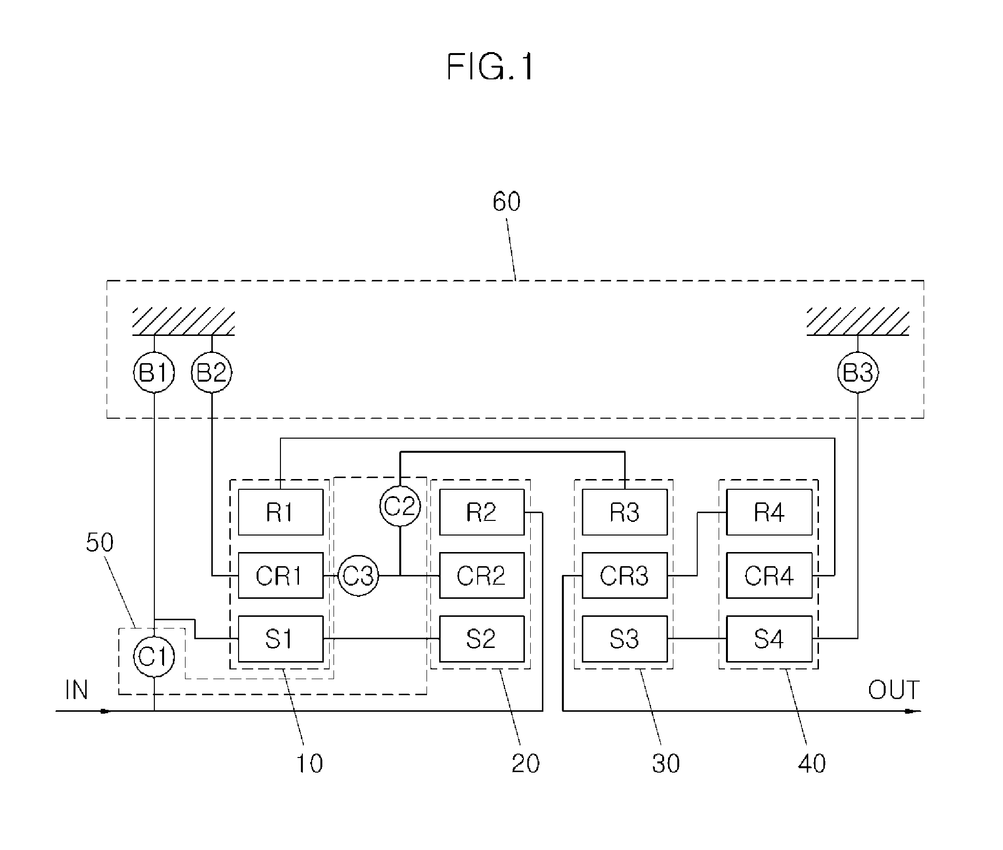 Multi-stage auto transmission for vehicle