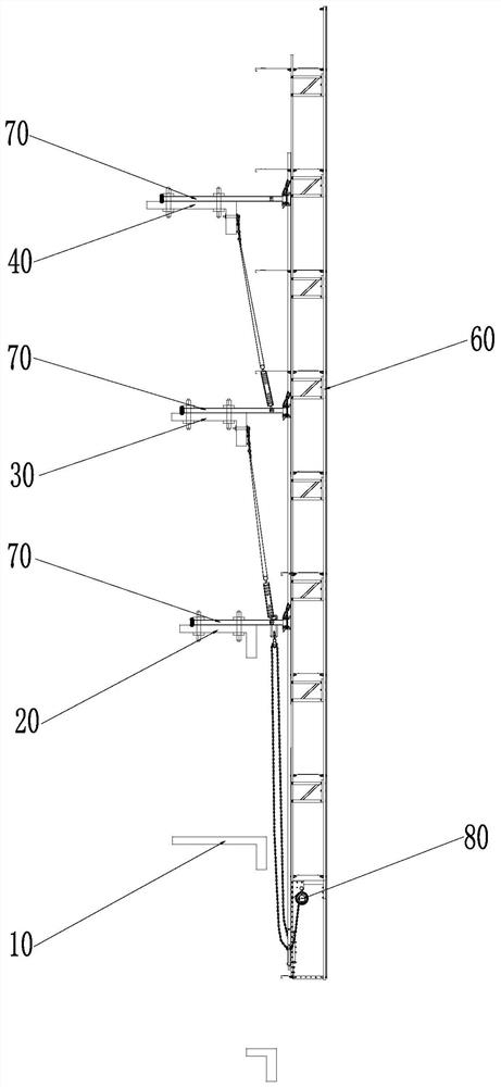 Frustum-shaped building scaffold construction method