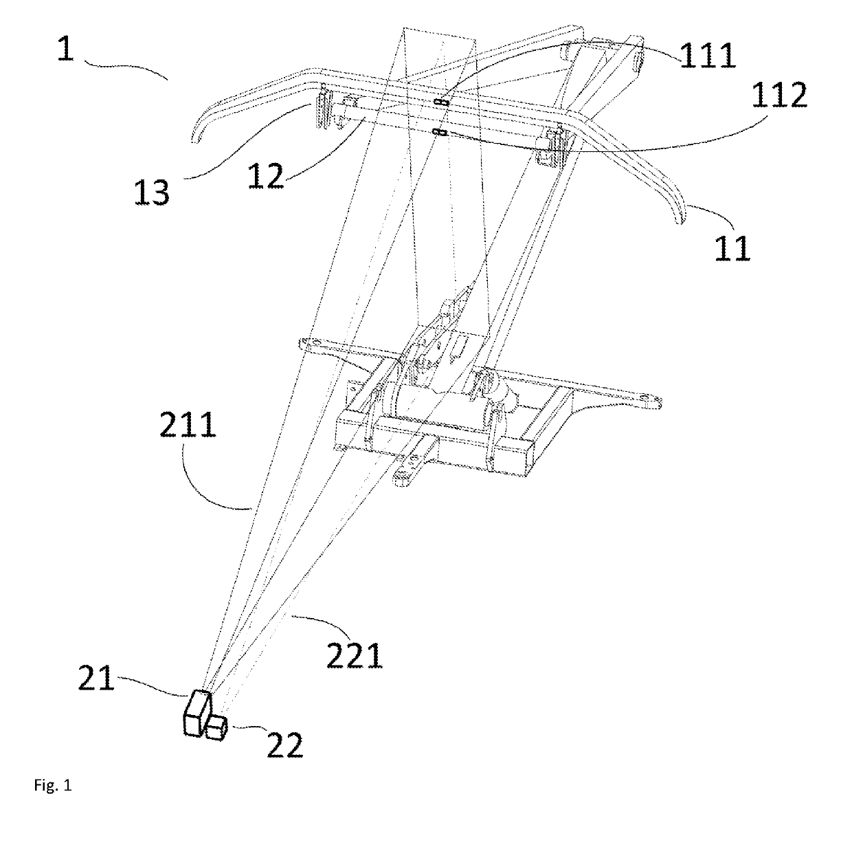 Optical system for measuring contact strength between pantograph and ...