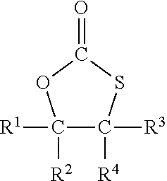 Method for the preparation of compounds with cyclic monothiocarbonate groups