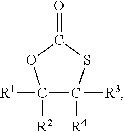 Method for the preparation of compounds with cyclic monothiocarbonate groups