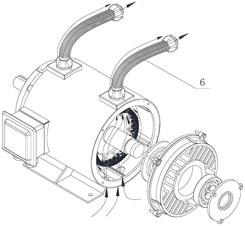 Negative-pressure heat dissipation motor