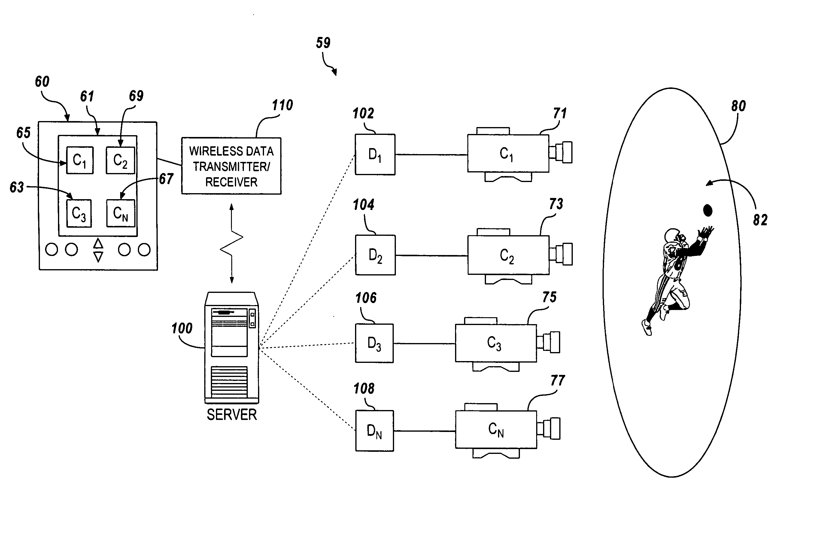 Broadcasting venue data to a wireless hand held device