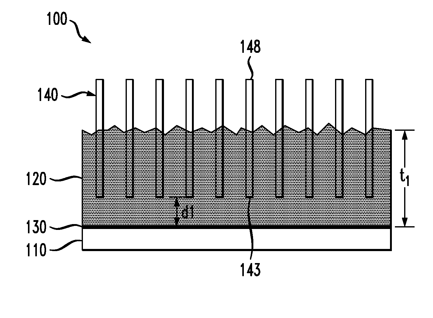 Reversible actuation in arrays of nanostructures