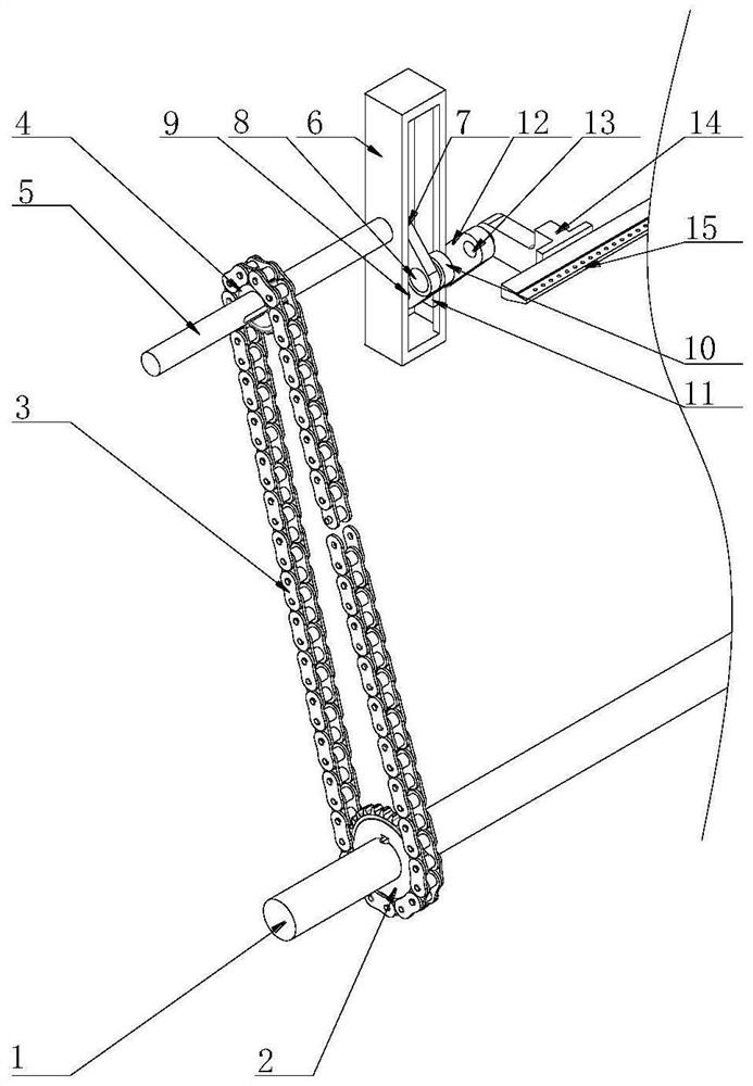 Moving device of yarn pushing mechanism and adjusting method