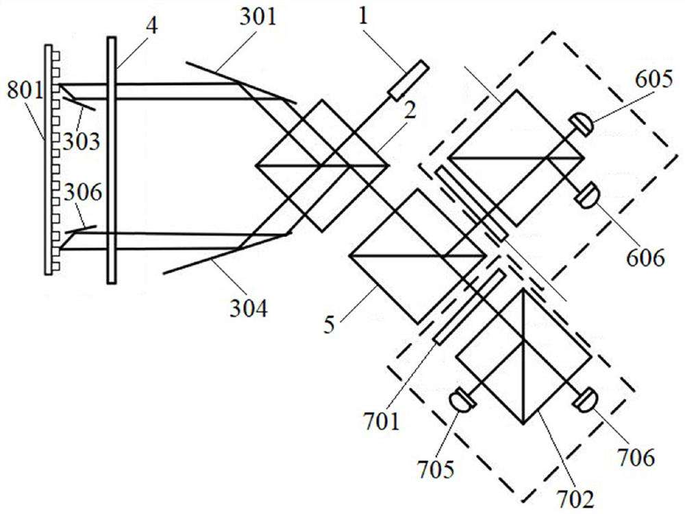 Homodyne one-dimensional grating displacement measurement device