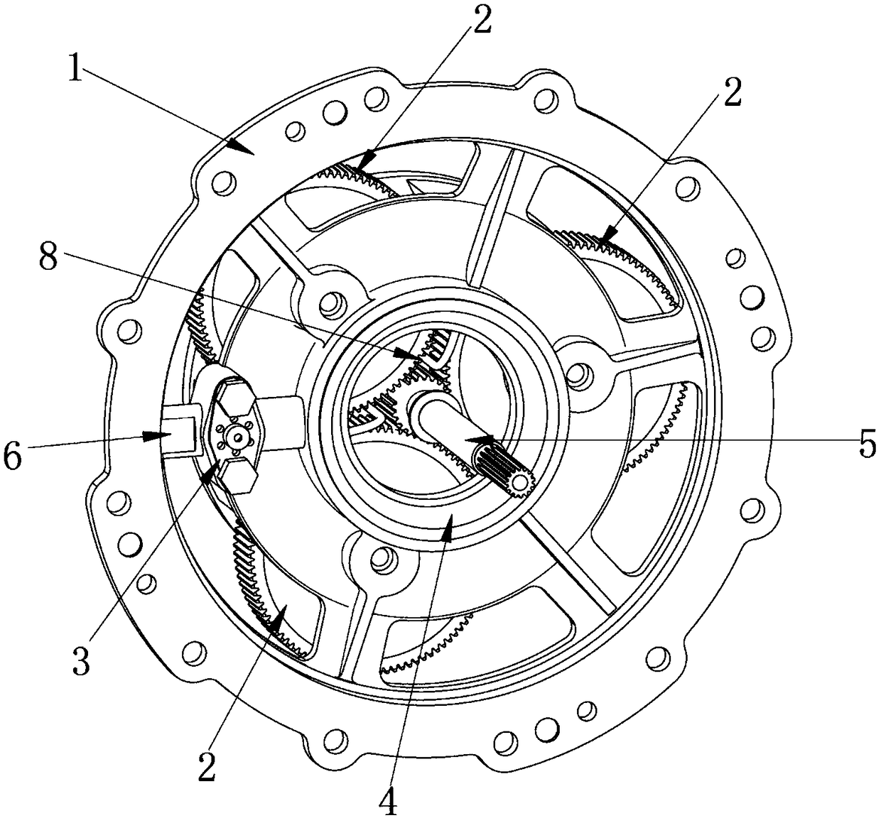 Lubricating structure of speed reduction transmission device for gas turbine