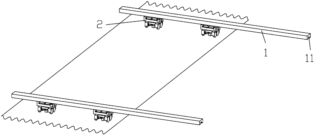 A color steel tile laying device