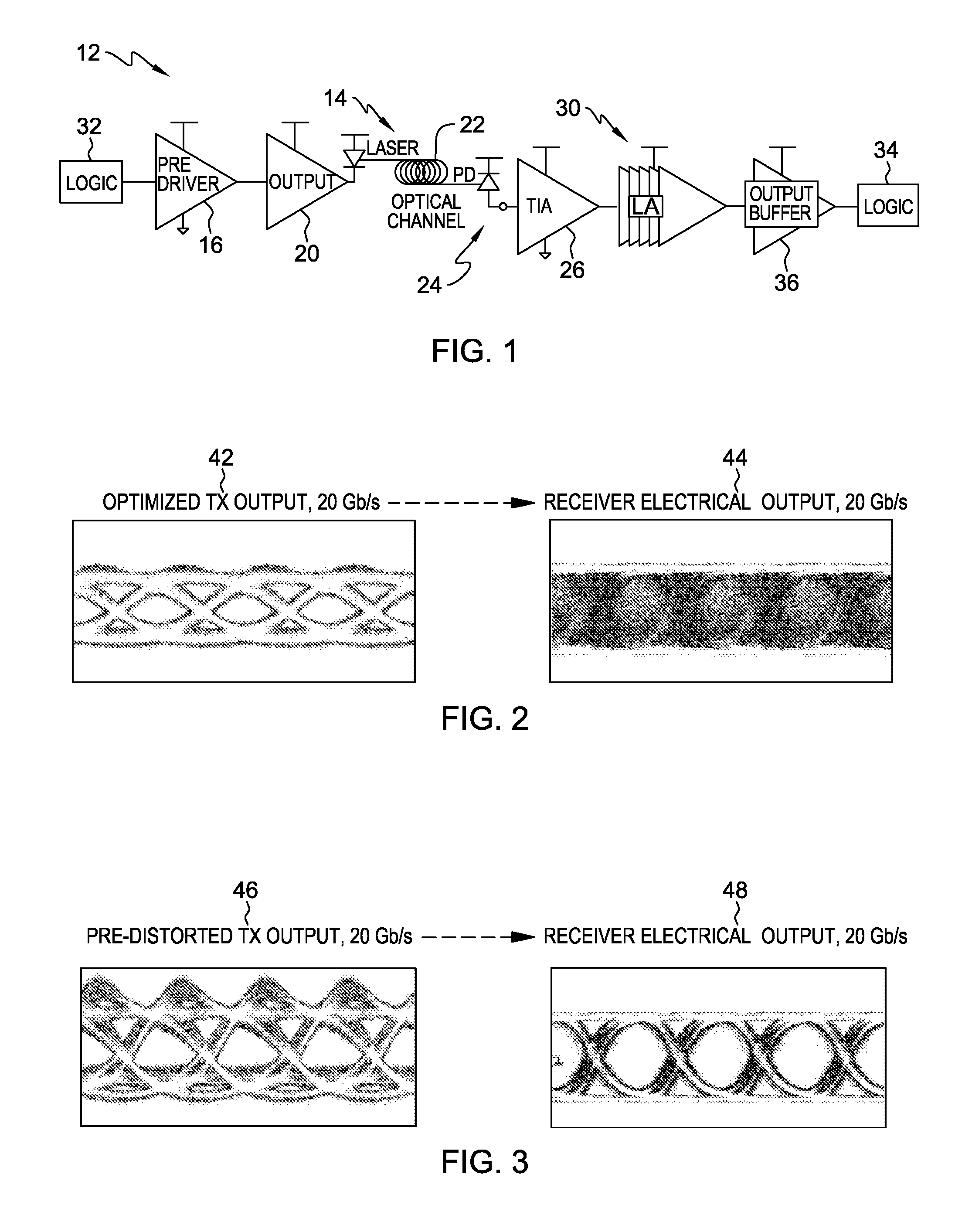 Optical interconnect using optical transmitter pre-distortion