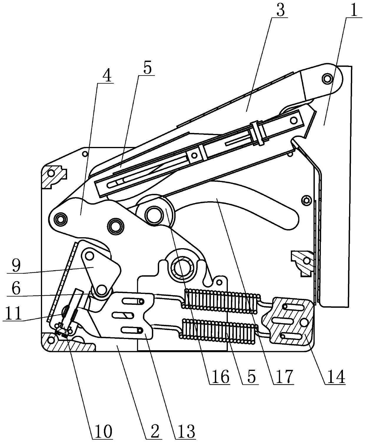 Upturning door hinge with opening and closing assistance