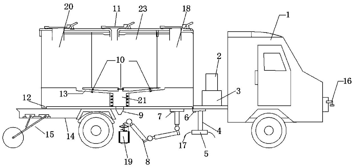 Construction method of microwave heating vehicle for accurately repairing pavement diseases