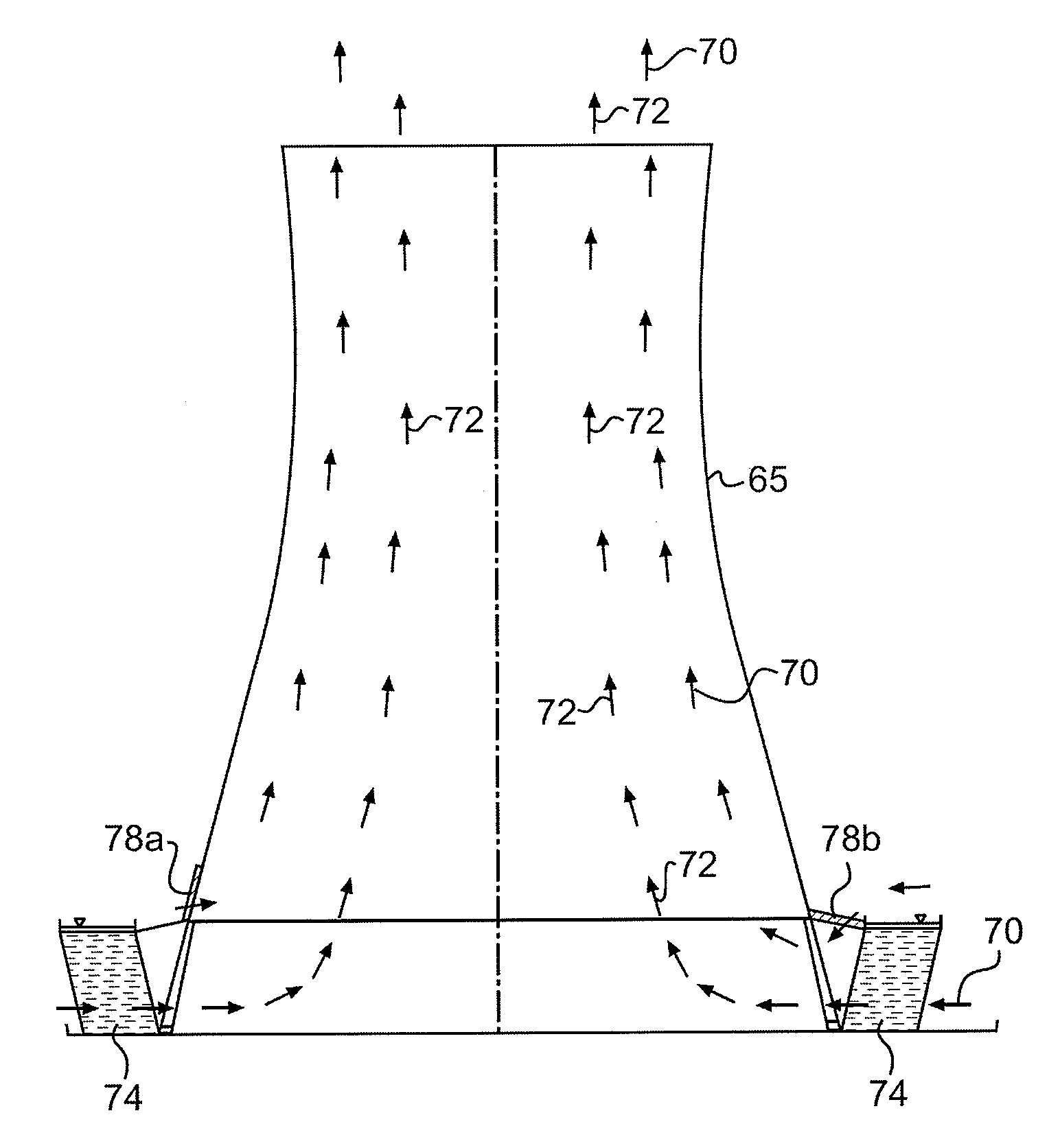 Apparatus and method for an air bypass system for a natural draft cooling tower