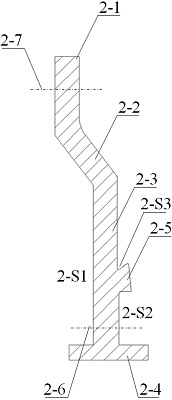 Through-passage mounting structure for rail vehicle