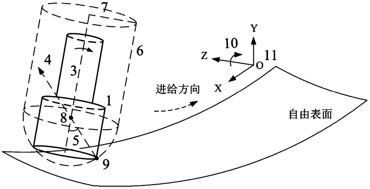 A Surface Grinding Method of Cylindrical Grinding Wheel with Virtual Ball Cutter Radius