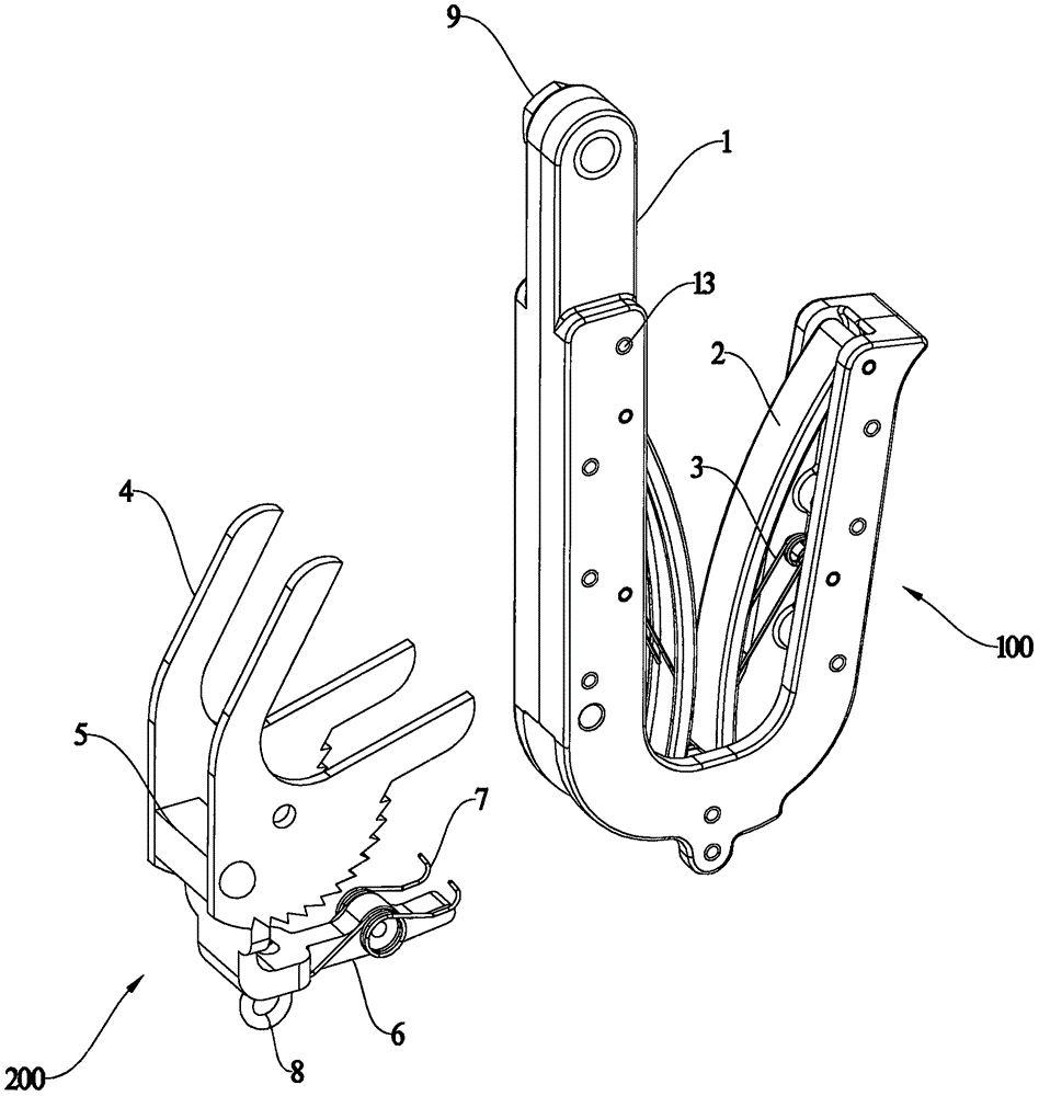 Short-circuit ground clamp with locking anti-loosening function