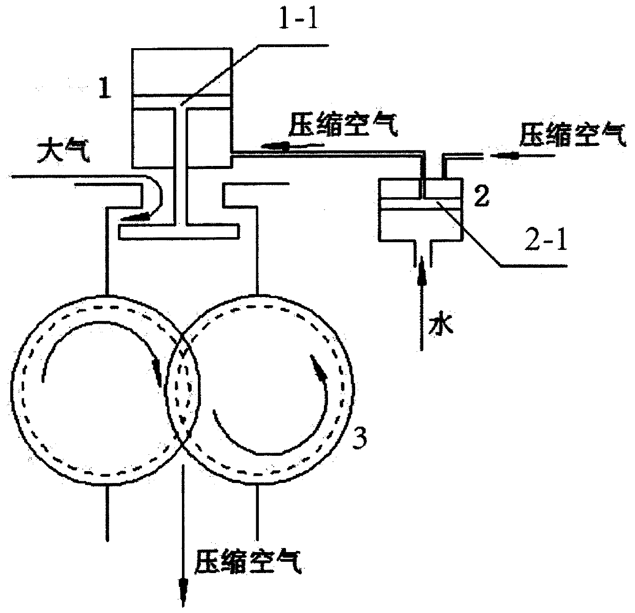 A pressure balance device for compressed air foam system