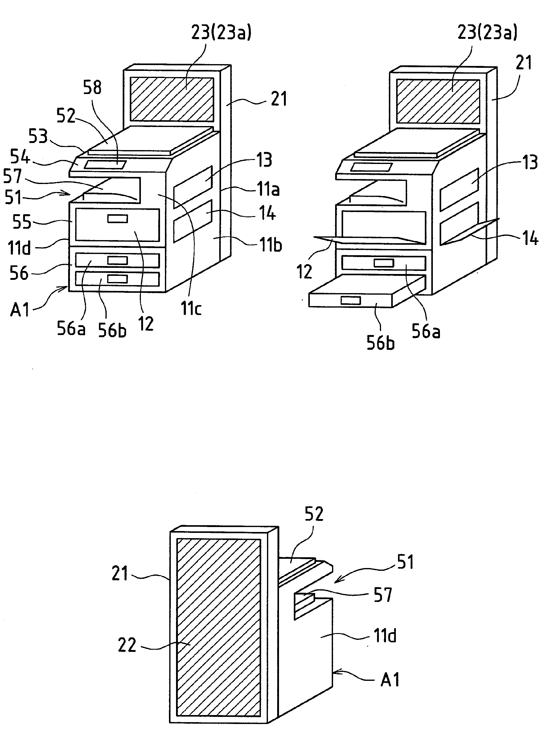 Display-integrated image forming apparatus