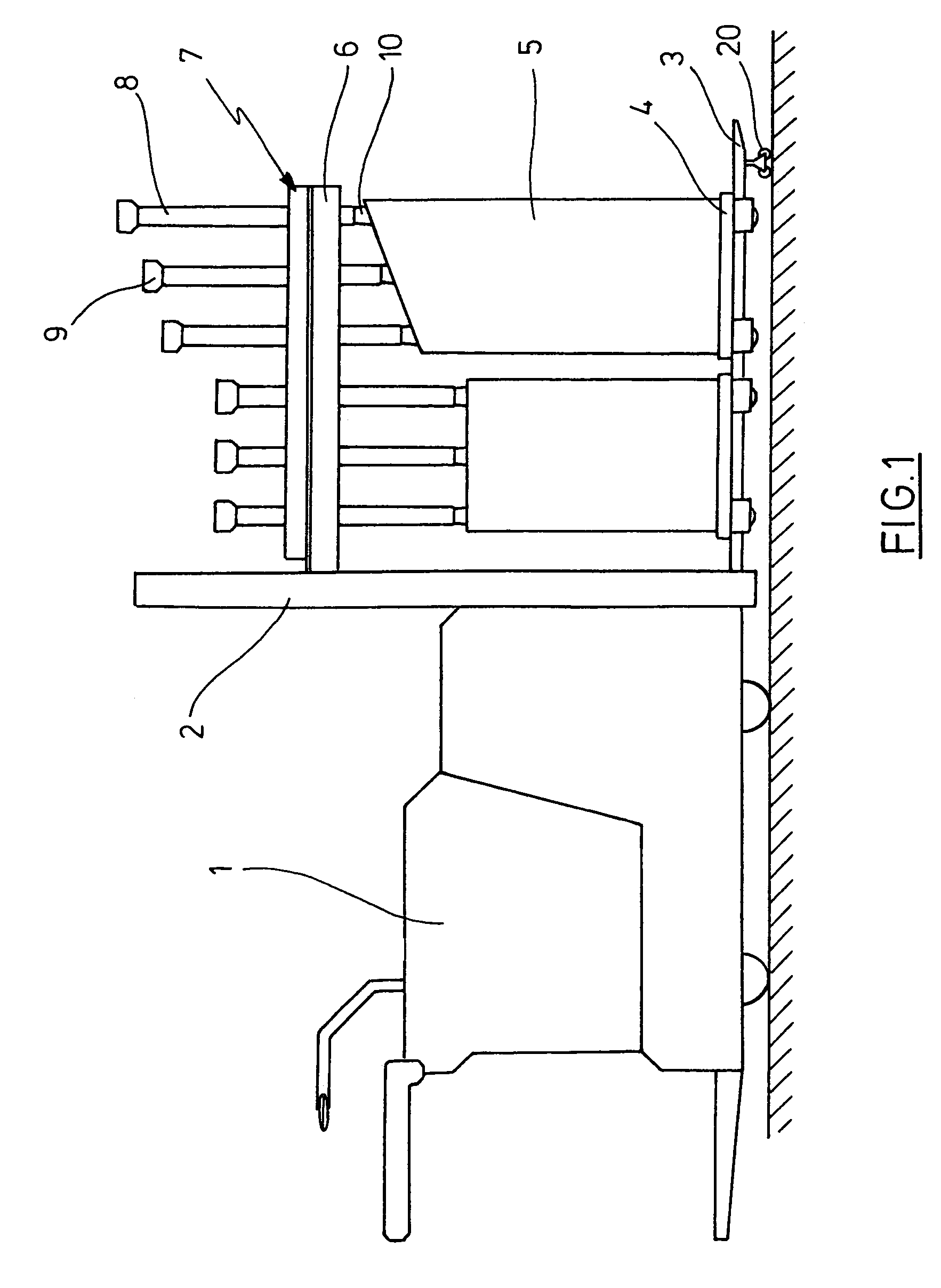 Device for holding a load on a load support of an industrial truck