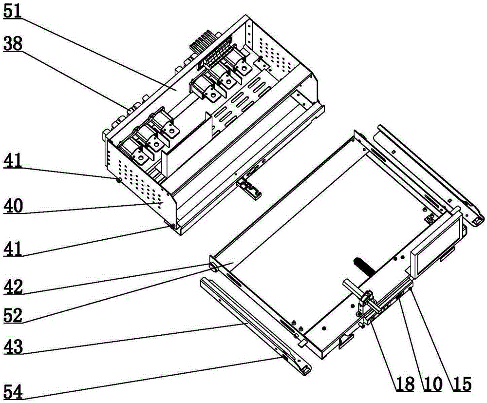 Split structure functional unit drawer device